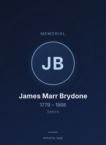 Memorial portrait of James Marr Brydone