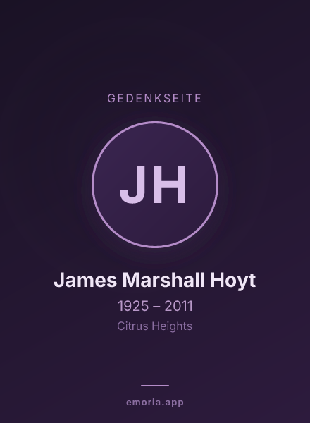 Gedenkportrait von James Marshall Hoyt