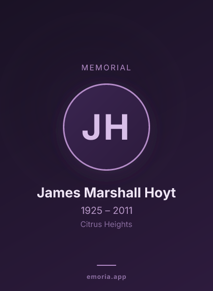Memorial portrait of James Marshall Hoyt