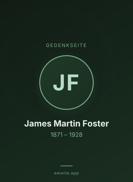 Gedenkportrait von James Martin Foster