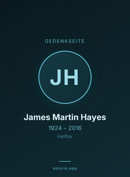 Gedenkportrait von James Martin Hayes