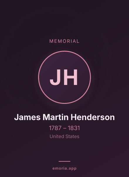 Memorial portrait of James Martin Henderson