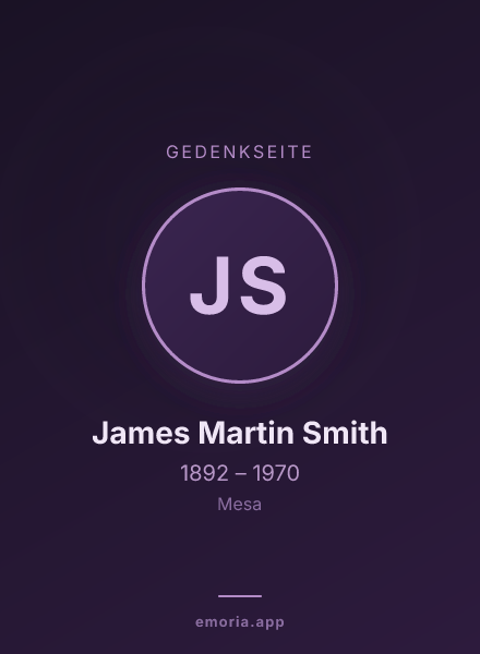 Gedenkportrait von James Martin Smith