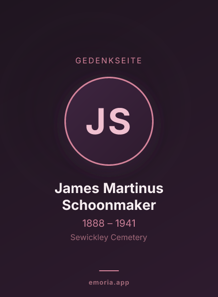 Gedenkportrait von James Martinus Schoonmaker