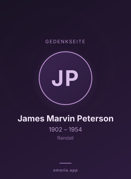 Gedenkportrait von James Marvin Peterson