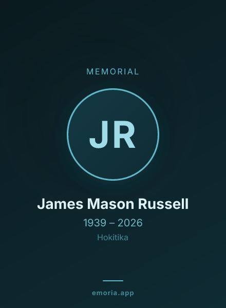 Memorial portrait of James Mason Russell