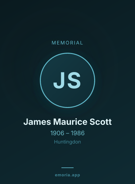 Memorial portrait of James Maurice Scott