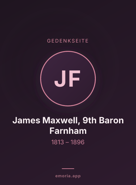 Gedenkportrait von James Maxwell, 9th Baron Farnham