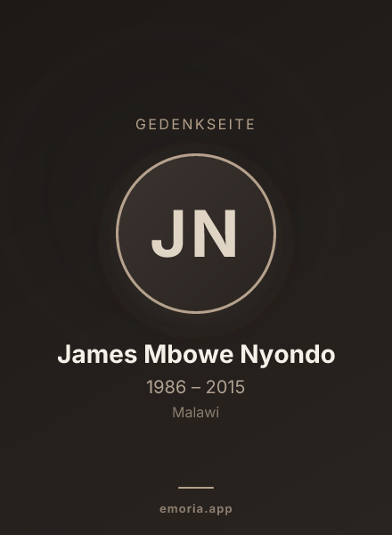 Gedenkportrait von James Mbowe Nyondo