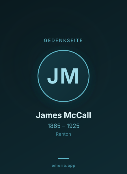 Gedenkportrait von James McCall