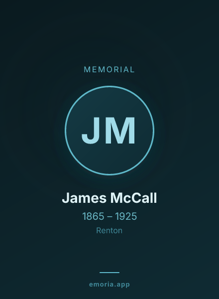 Memorial portrait of James McCall