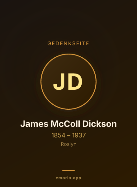 Gedenkportrait von James McColl Dickson