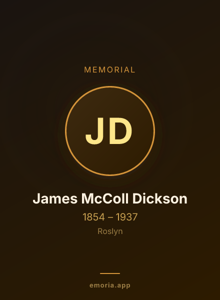 Memorial portrait of James McColl Dickson