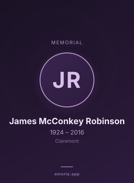 Memorial portrait of James McConkey Robinson