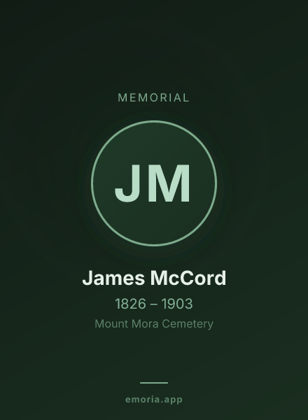 Memorial portrait of James McCord
