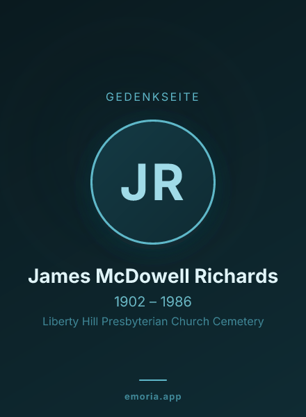 Gedenkportrait von James McDowell Richards