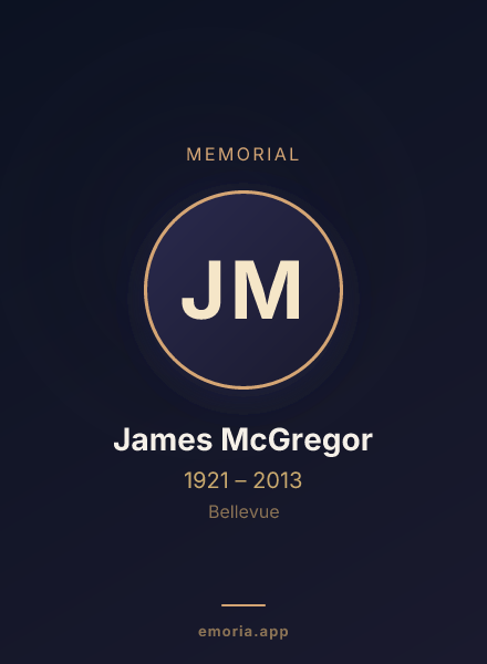 Memorial portrait of James McGregor