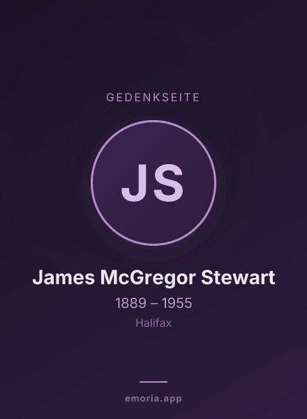 Gedenkportrait von James McGregor Stewart