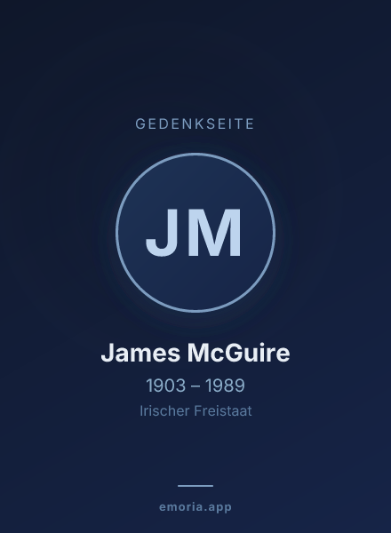 Gedenkportrait von James McGuire