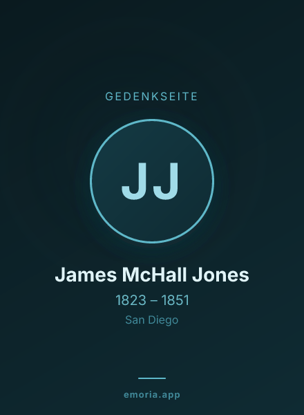 Gedenkportrait von James McHall Jones