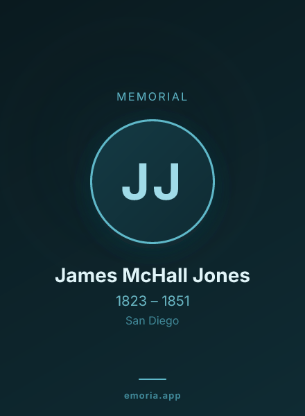 Memorial portrait of James McHall Jones
