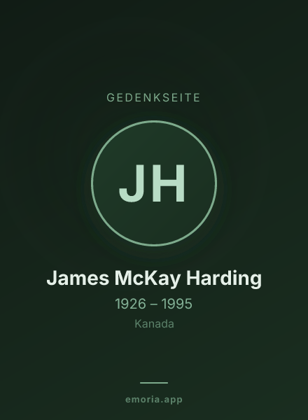 Gedenkportrait von James McKay Harding