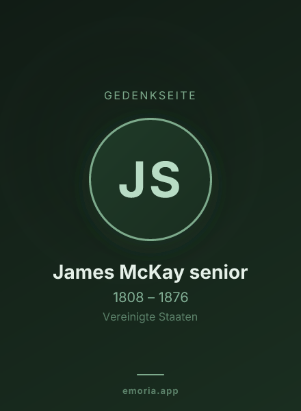 Gedenkportrait von James McKay senior