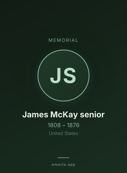 Memorial portrait of James McKay senior