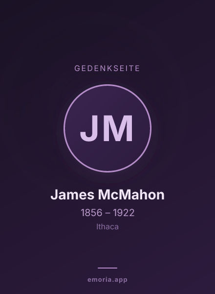 Gedenkportrait von James McMahon