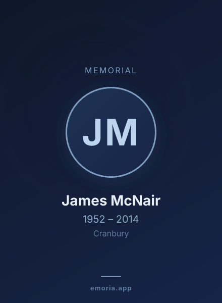 Memorial portrait of James McNair