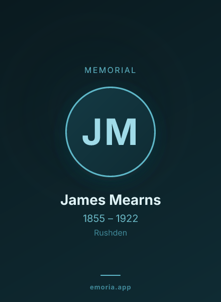 Memorial portrait of James Mearns