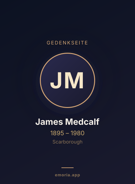 Gedenkportrait von James Medcalf