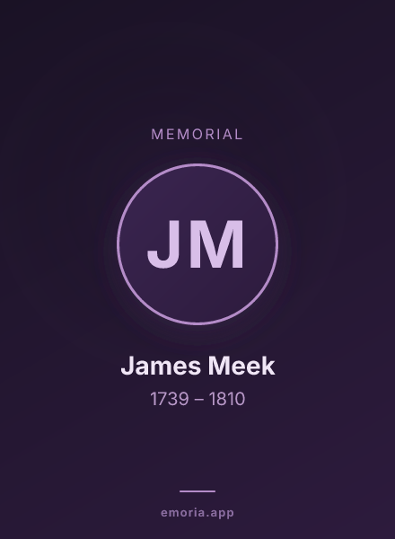 Memorial portrait of James Meek