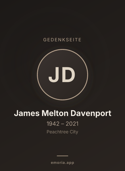 Gedenkportrait von James Melton Davenport