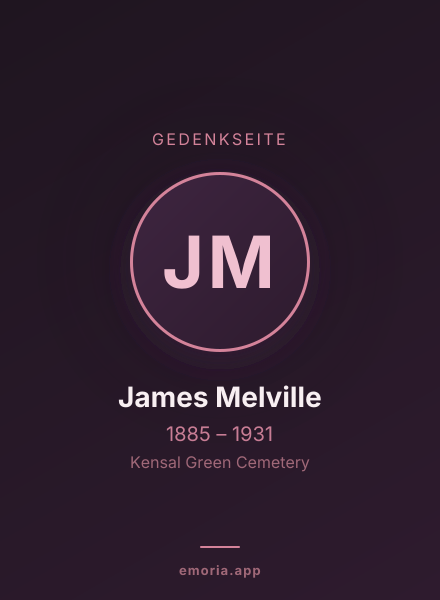 Gedenkportrait von James Melville