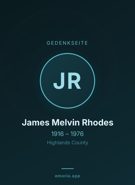 Gedenkportrait von James Melvin Rhodes
