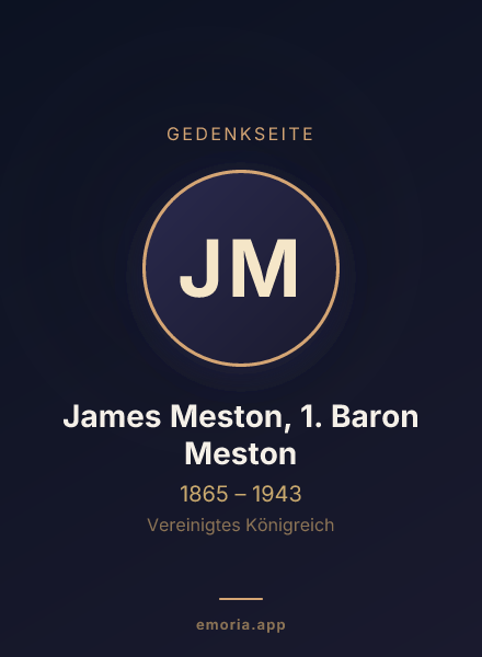 Gedenkportrait von James Meston, 1. Baron Meston