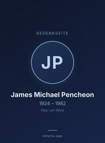 Gedenkportrait von James Michael Pencheon