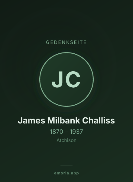 Gedenkportrait von James Milbank Challiss