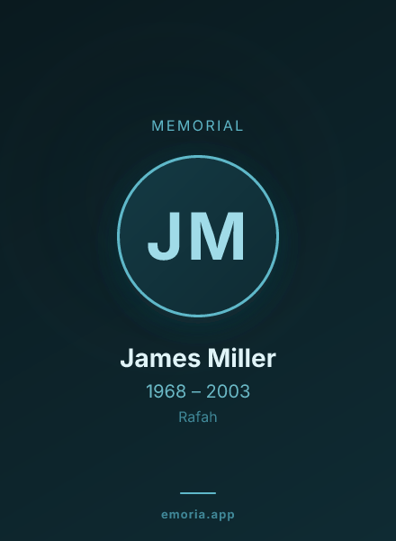 Memorial portrait of James Miller