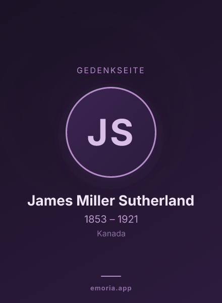 Gedenkportrait von James Miller Sutherland