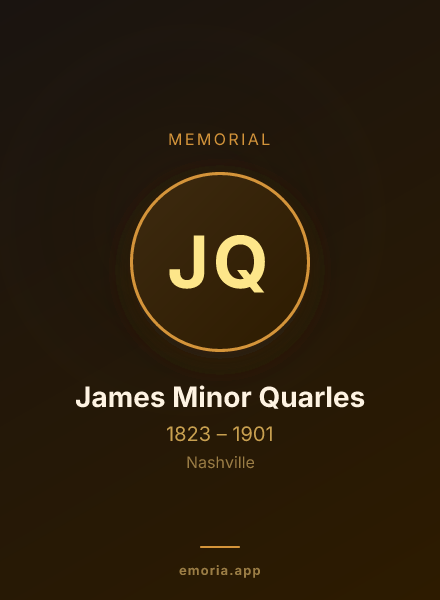 Memorial portrait of James Minor Quarles