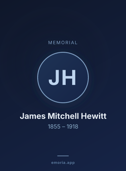 Memorial portrait of James Mitchell Hewitt