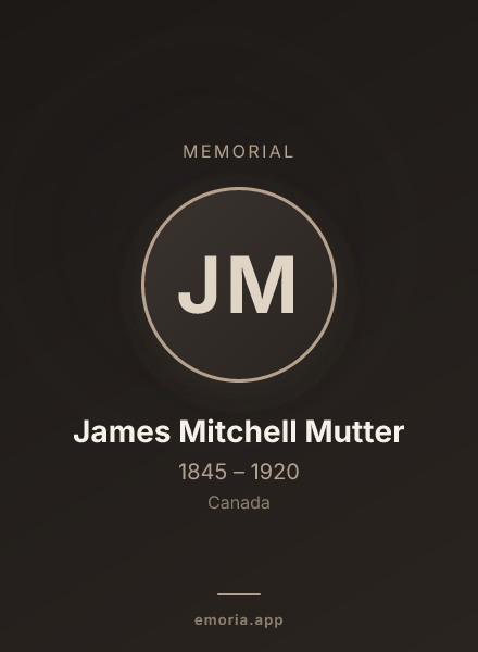 Memorial portrait of James Mitchell Mutter