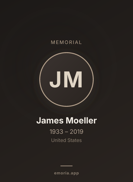 Memorial portrait of James Moeller
