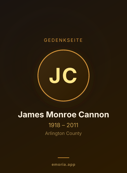 Gedenkportrait von James Monroe Cannon