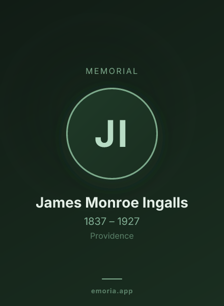 Memorial portrait of James Monroe Ingalls