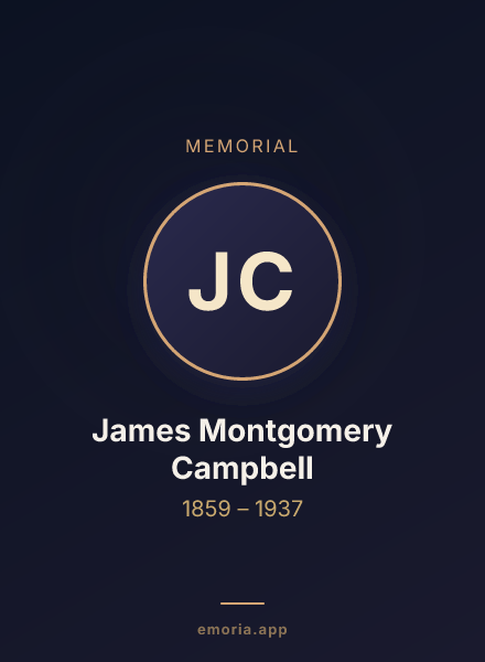 Memorial portrait of James Montgomery Campbell