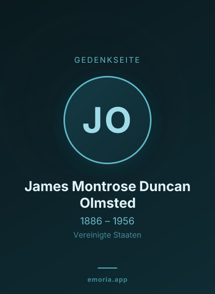 Gedenkportrait von James Montrose Duncan Olmsted