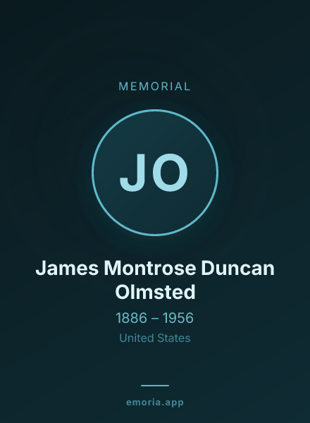 Memorial portrait of James Montrose Duncan Olmsted